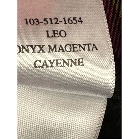 Rails Leo Long Sleeve Plaid Flannel Button Up Shirt Top Onyx Magenta Cayenne XS - Picture 7 of 11